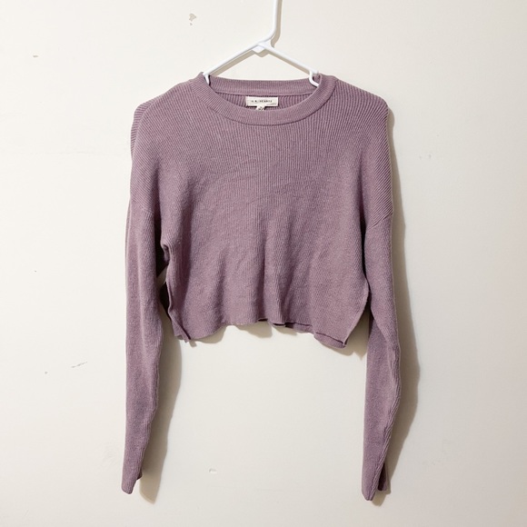 Pacsun La Hearts Cropped Purple Sweater 